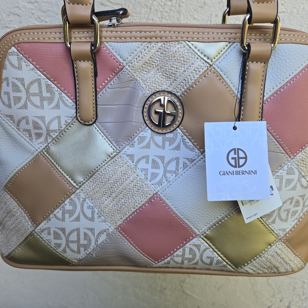 NWT Vintage Y2K Giani Bernini Patchwork Satchel Multicolor Re Coach Patchwork - Picture 6 of 14